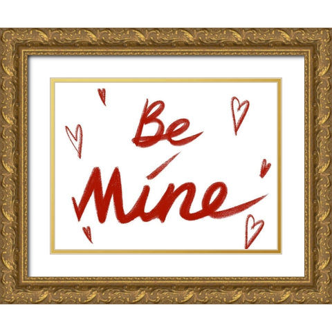 Be Mine 2 Gold Ornate Wood Framed Art Print with Double Matting by Prime, Marcus