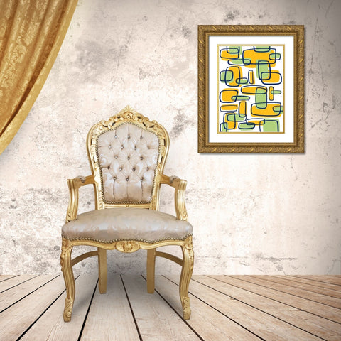 Squared Space 1 Gold Ornate Wood Framed Art Print with Double Matting by Prime, Marcus
