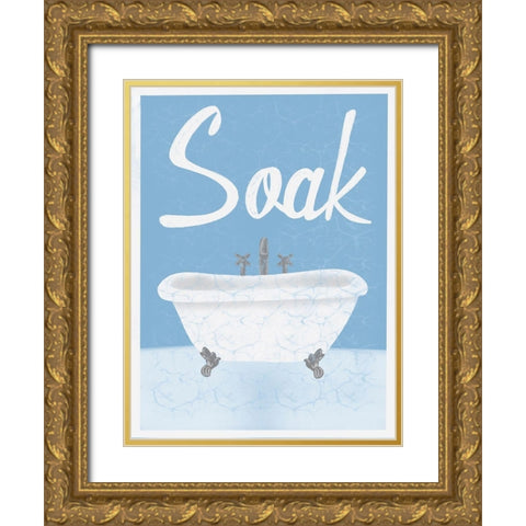 Relaxing Soak 1 Gold Ornate Wood Framed Art Print with Double Matting by Prime, Marcus