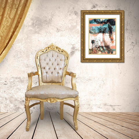 Coral Flared 1 Gold Ornate Wood Framed Art Print with Double Matting by Prime, Marcus