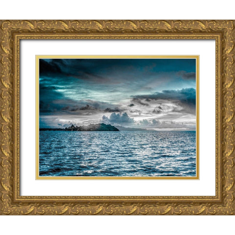Magestic Island 3 Gold Ornate Wood Framed Art Print with Double Matting by Prime, Marcus