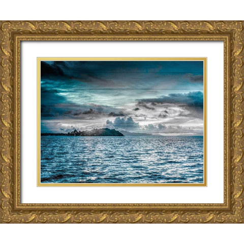 Magestic Island 1 Gold Ornate Wood Framed Art Print with Double Matting by Prime, Marcus