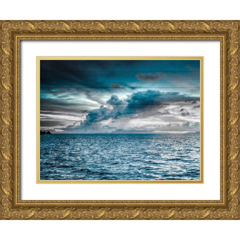 Magestic Island 2 Gold Ornate Wood Framed Art Print with Double Matting by Prime, Marcus