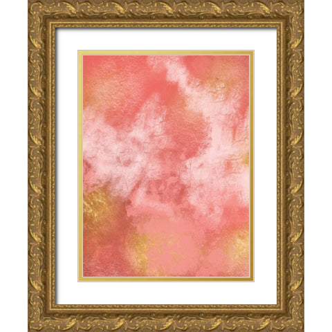 Living Coral 1 Gold Ornate Wood Framed Art Print with Double Matting by Prime, Marcus