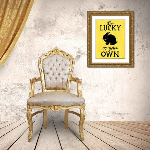 Be Lucky 1 Gold Ornate Wood Framed Art Print with Double Matting by Prime, Marcus