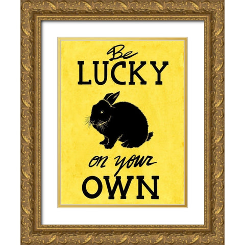 Be Lucky 1 Gold Ornate Wood Framed Art Print with Double Matting by Prime, Marcus