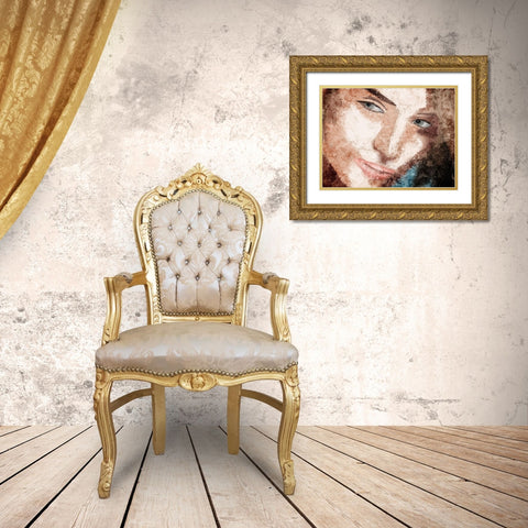Abstract Beauty Gold Ornate Wood Framed Art Print with Double Matting by Prime, Marcus