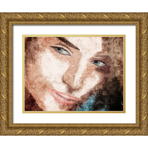 Abstract Beauty Gold Ornate Wood Framed Art Print with Double Matting by Prime, Marcus