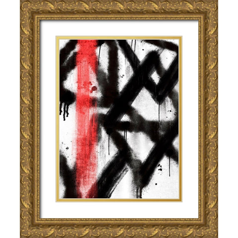 Urban Chaos 1 Gold Ornate Wood Framed Art Print with Double Matting by Prime, Marcus