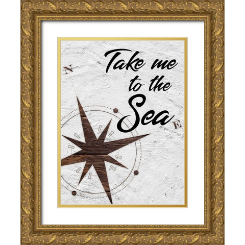 To The Sea 1 Gold Ornate Wood Framed Art Print with Double Matting by Prime, Marcus