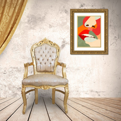 Lusty Close 1 Gold Ornate Wood Framed Art Print with Double Matting by Prime, Marcus