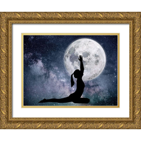 Lifting The Moon Gold Ornate Wood Framed Art Print with Double Matting by Prime, Marcus