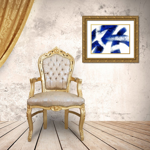 Azure Indulgence 2 Gold Ornate Wood Framed Art Print with Double Matting by Prime, Marcus