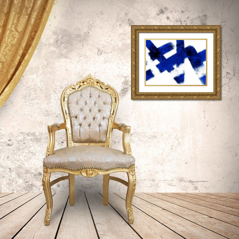 Azure Indulgence 3 Gold Ornate Wood Framed Art Print with Double Matting by Prime, Marcus