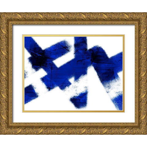Azure Indulgence 3 Gold Ornate Wood Framed Art Print with Double Matting by Prime, Marcus