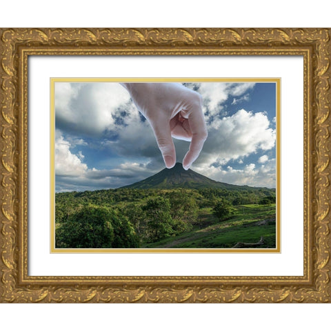 Piercing Volcano 1 Gold Ornate Wood Framed Art Print with Double Matting by Prime, Marcus