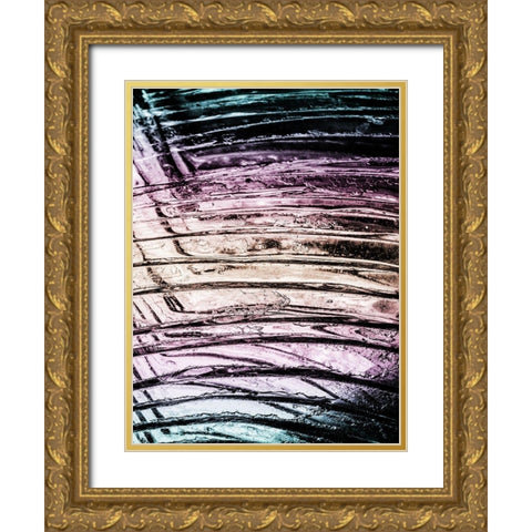 Fluorescent Wave 1 Gold Ornate Wood Framed Art Print with Double Matting by Prime, Marcus