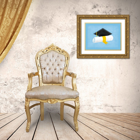 Grad Pride 1 Gold Ornate Wood Framed Art Print with Double Matting by Prime, Marcus