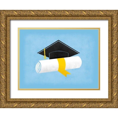 Grad Pride 1 Gold Ornate Wood Framed Art Print with Double Matting by Prime, Marcus