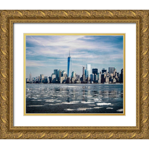 Skyline Exit 1 Gold Ornate Wood Framed Art Print with Double Matting by Prime, Marcus