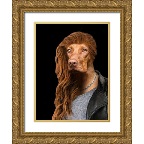 Nightime Rebel Gold Ornate Wood Framed Art Print with Double Matting by Prime, Marcus