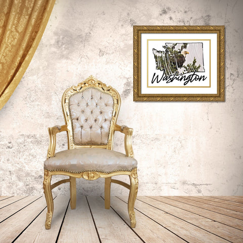 Washington Pride Gold Ornate Wood Framed Art Print with Double Matting by Prime, Marcus