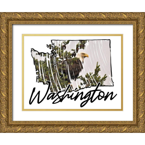 Washington Pride Gold Ornate Wood Framed Art Print with Double Matting by Prime, Marcus
