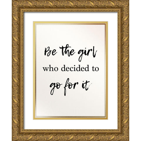Golden Girl 1 Gold Ornate Wood Framed Art Print with Double Matting by Prime, Marcus