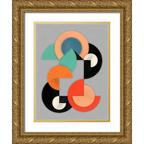 Geometric Breakthrough 1 Gold Ornate Wood Framed Art Print with Double Matting by Prime, Marcus