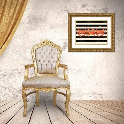 Crab Dance Gold Ornate Wood Framed Art Print with Double Matting by Prime, Marcus