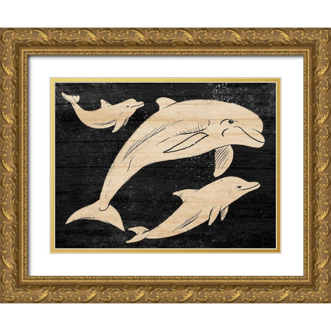Friendly Divers Gold Ornate Wood Framed Art Print with Double Matting by Prime, Marcus