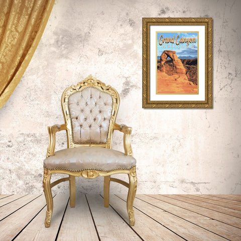 Grand Canyon Railroad 2 Gold Ornate Wood Framed Art Print with Double Matting by Prime, Marcus