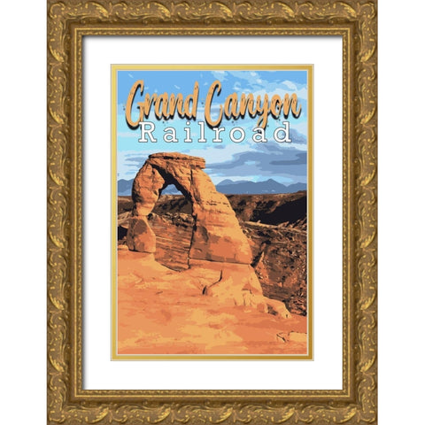 Grand Canyon Railroad 2 Gold Ornate Wood Framed Art Print with Double Matting by Prime, Marcus
