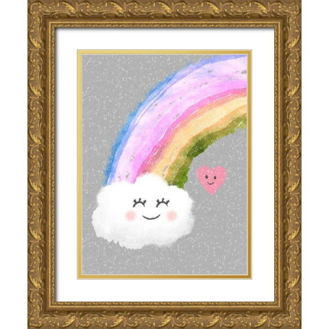 Rainbow Shine 1 Gold Ornate Wood Framed Art Print with Double Matting by Prime, Marcus