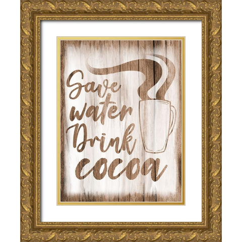 Drink Cocoa Gold Ornate Wood Framed Art Print with Double Matting by Prime, Marcus