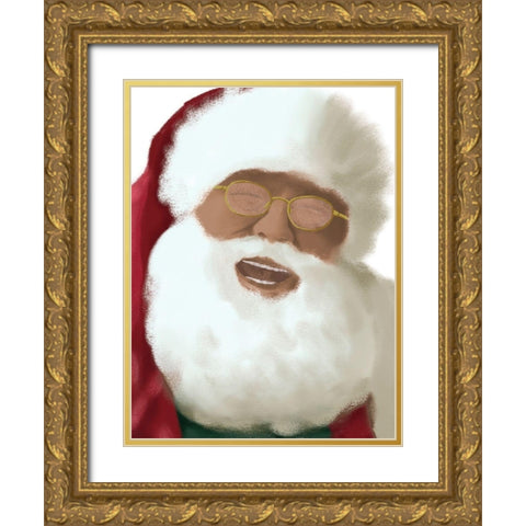 Jolly Laugh 2 Gold Ornate Wood Framed Art Print with Double Matting by Prime, Marcus