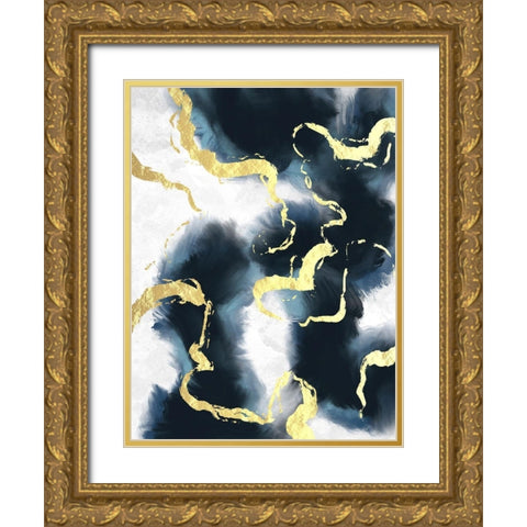 Electric Fusion 1 Gold Ornate Wood Framed Art Print with Double Matting by Prime, Marcus