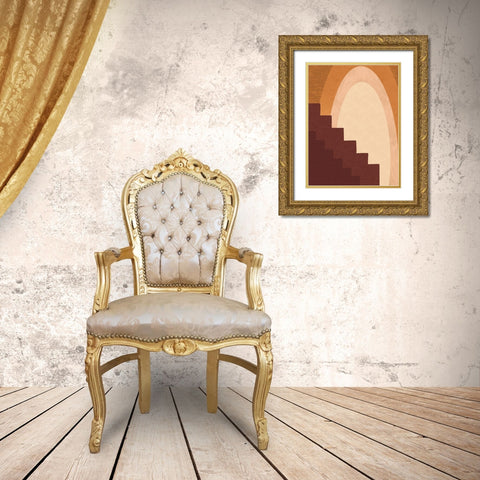 Descending Path 1 Gold Ornate Wood Framed Art Print with Double Matting by Prime, Marcus