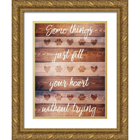 Furry Life Gold Ornate Wood Framed Art Print with Double Matting by Prime, Marcus