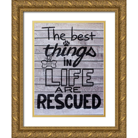 Rescued Love 1 Gold Ornate Wood Framed Art Print with Double Matting by Prime, Marcus