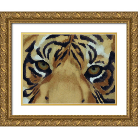 Tiger Burst 1 Gold Ornate Wood Framed Art Print with Double Matting by Prime, Marcus