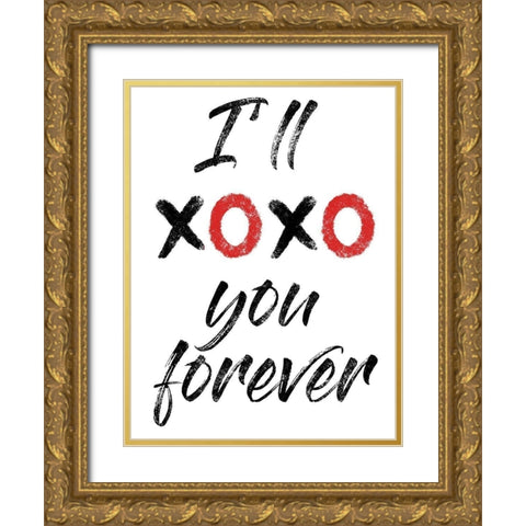 XOXO Forever Gold Ornate Wood Framed Art Print with Double Matting by Prime, Marcus