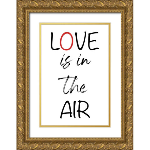 Loving Air Gold Ornate Wood Framed Art Print with Double Matting by Prime, Marcus
