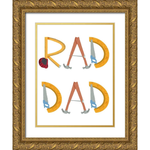 Rad Dad 1 Gold Ornate Wood Framed Art Print with Double Matting by Prime, Marcus