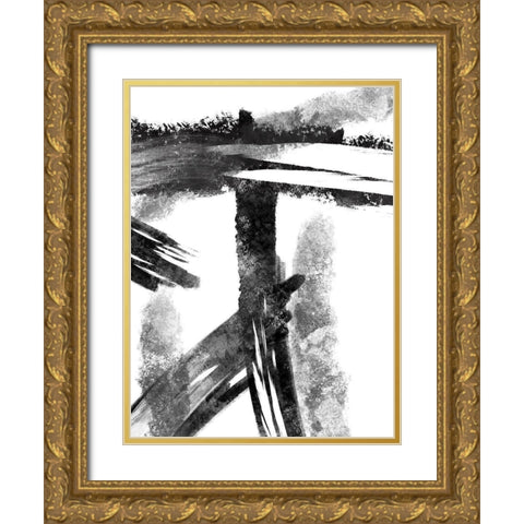 Striking Seams 1 Gold Ornate Wood Framed Art Print with Double Matting by Prime, Marcus