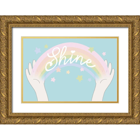 Rainbow Shine 2 Gold Ornate Wood Framed Art Print with Double Matting by Prime, Marcus