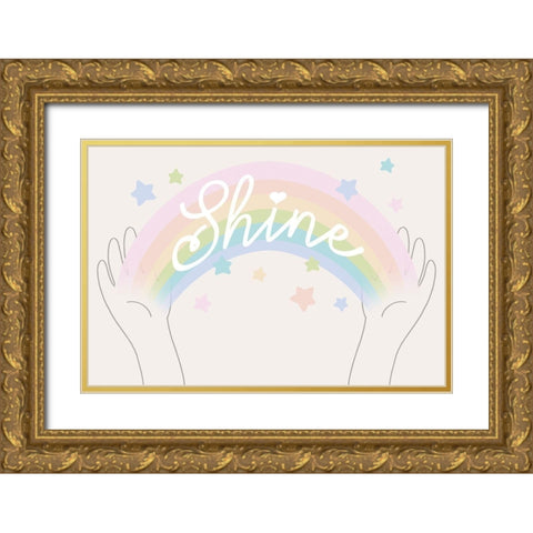 Rainbow Shine 5 Gold Ornate Wood Framed Art Print with Double Matting by Prime, Marcus