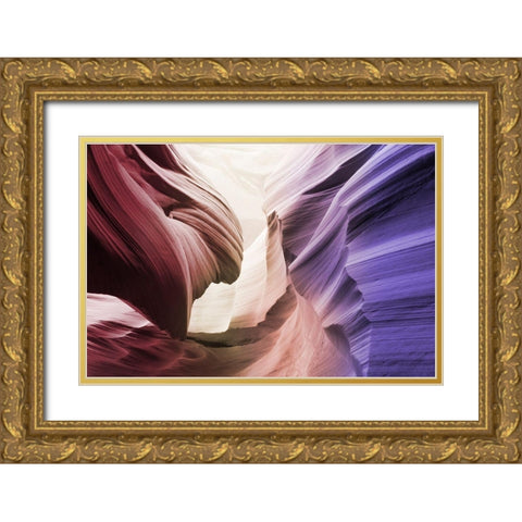 Stone Waves 1 Gold Ornate Wood Framed Art Print with Double Matting by Prime, Marcus