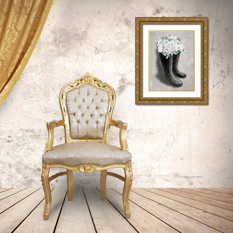 Rain Fall Blooms 1 Gold Ornate Wood Framed Art Print with Double Matting by Prime, Marcus
