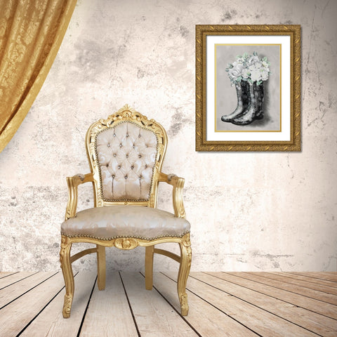 Rain Fall Blooms 2 Gold Ornate Wood Framed Art Print with Double Matting by Prime, Marcus